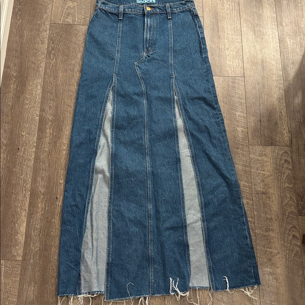 MOTHER Lickety Split Denim Maxi Skirt - Picture 5 of 7